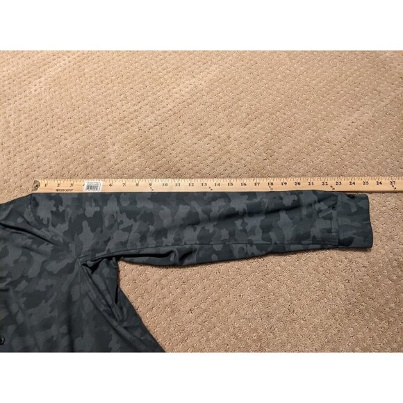Lululemon Button Shirt Men's Small Camouflage Black Down to The Wire Slim Fit - Picture 7 of 7